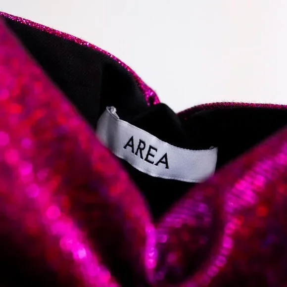 Area Fuchsia Ruched Mini Dress - Picture 5 of 11